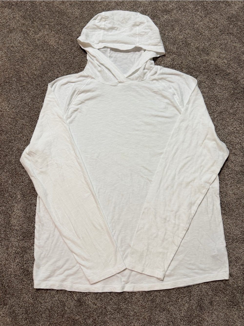 Goodfellow & Co White Men’s Long Sleeve Hooded Shirt Size Large